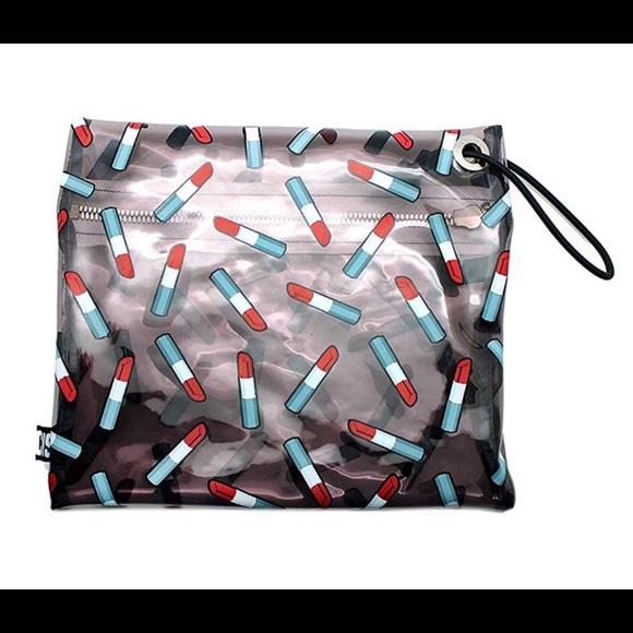 Circus by Sam Edelman Lipstick Motif Purse Bag Wristlet Makeup Case NWT - Picture 7 of 7